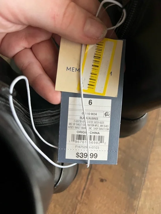 Target Black Mid-Calf Western-Inspired Heeled Booties - Picture 2 of 3